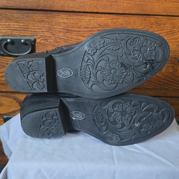 Sofft Althea Black Leather Heeled Ankle Boots Sz 9 Never Worn - Picture 4 of 4